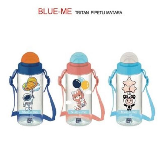 Gıpta Tritan Matara (Suluk) Pipetli Plastik 500 cc Blue Me