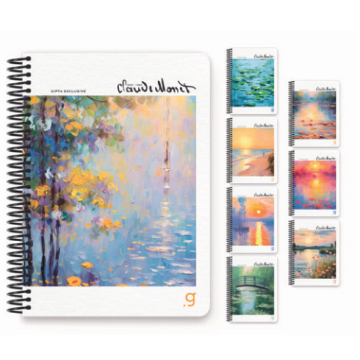 GIPTA EXCLUSİVE  MONET SPİRALLİ SERT KAPAK DEF.17X24 100 YP KARE