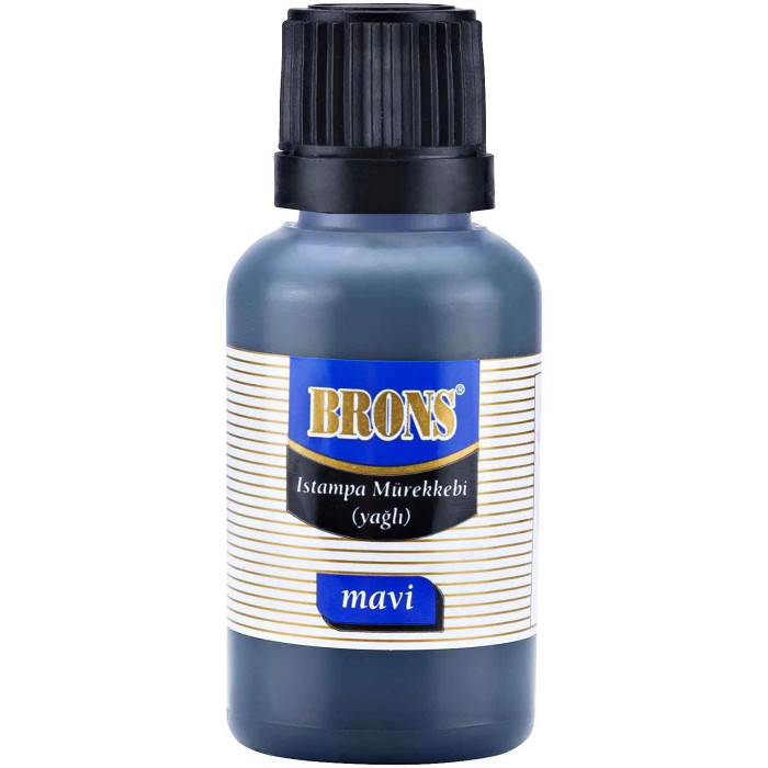 Brons Istampa Mürekkebi 30 CC Mavi BR-316 Brons Istampa Mürekkebi 30 CC Mavi BR-316