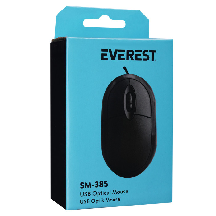 Everest SM-385 Siyah Kablolu Usb Mouse
