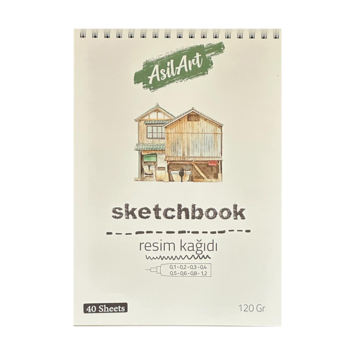 AsilArt Sketch Spiralli Çizgisiz 120 GR 40 YP A3 AsilArt Sketch Spiralli Çizgisiz 120 GR 40 YP A3