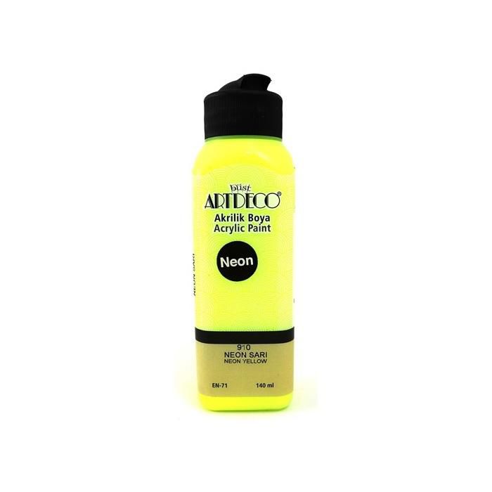 Artdeco AKRİLİK BOYA 140 ML Fosforlu Neon Sarı 910