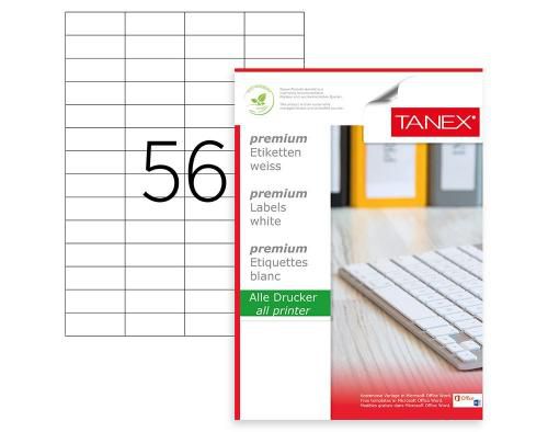 Tanex Lazer Etiket 100 YP 5600 52,5X21,2 Laser-Copy-Inkjet TW-2321 Tanex Lazer Etiket 100 YP 5600 52,5X21,2 Laser-Copy-Inkjet TW-2321