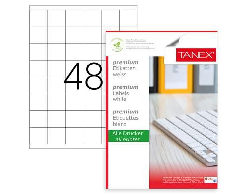 Tanex Lazer Etiket 100 YP 4800 LÜ 35X35 Laser-Copy-Inkjet TW-2348 Tanex Lazer Etiket 100 YP 4800 LÜ 35X35 Laser-Copy-Inkjet TW-2348