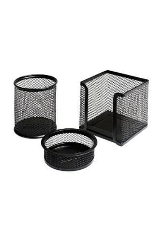 Cassa 8915 Masa Seti Ataşlık-Kağıtlık-Kalemlik 3 LÜ Metal Siyah Cassa 8915 Masa Seti Ataşlık-Kağıtlık-Kalemlik 3 LÜ Metal Siyah