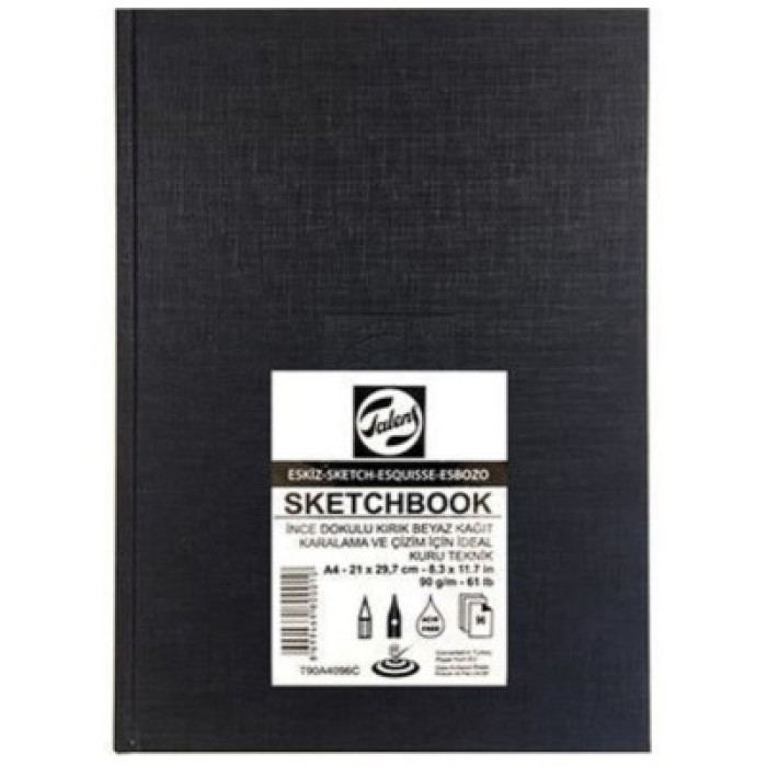 Talens Sert Kapak Bloknot Sketch Çizgisiz 90 GR 96 YP A4 T90A4096C Talens Sert Kapak Bloknot Sketch Çizgisiz 90 GR 96 YP A4 T90A4096C
