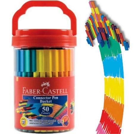 Faber-Castell Keçeli Boya Kalemi Kavanoz 50 Renk Eğlenceli